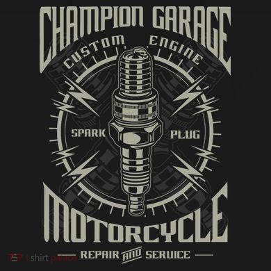 Champion Garage Motorcycle Cooling Performance Crew T-Shirt