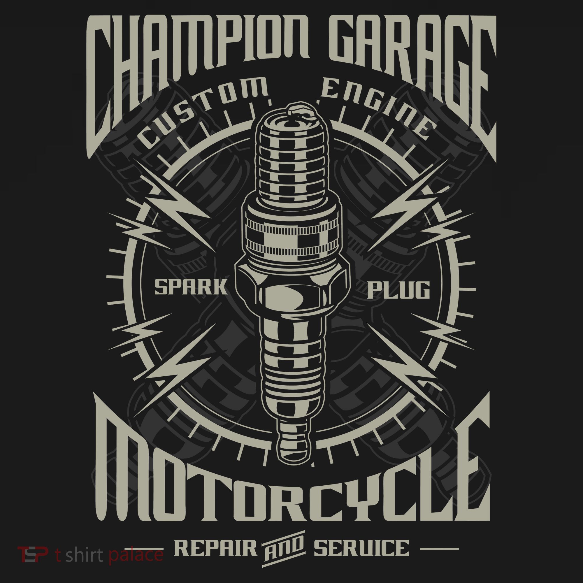 Champion Garage Motorcycle Cooling Performance Crew T-Shirt