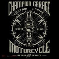 Champion Garage Motorcycle Hoodie thumb 7