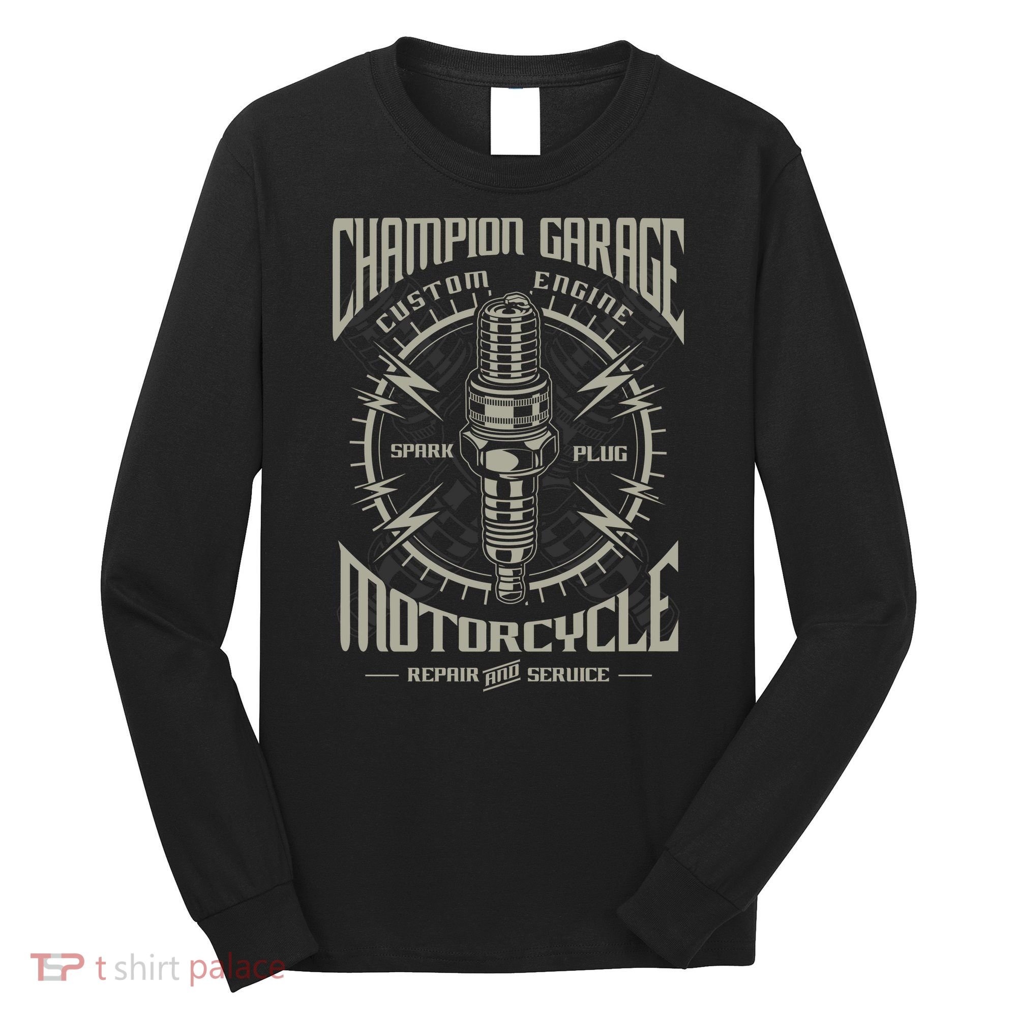 Champion Garage Motorcycle Long Sleeve Shirt