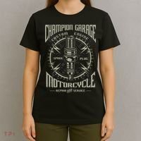 Champion Garage Motorcycle T-Shirt thumb 4