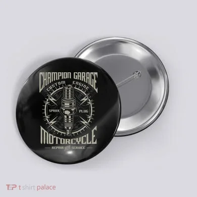 Champion Garage Motorcycle Button