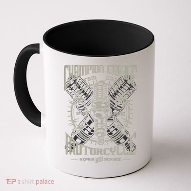 Champion Garage Motorcycle Coffee Mug
