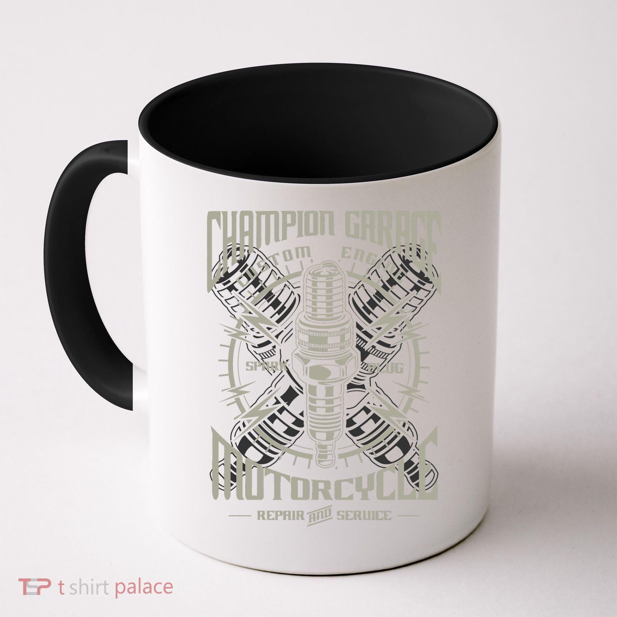 Champion Garage Motorcycle Coffee Mug