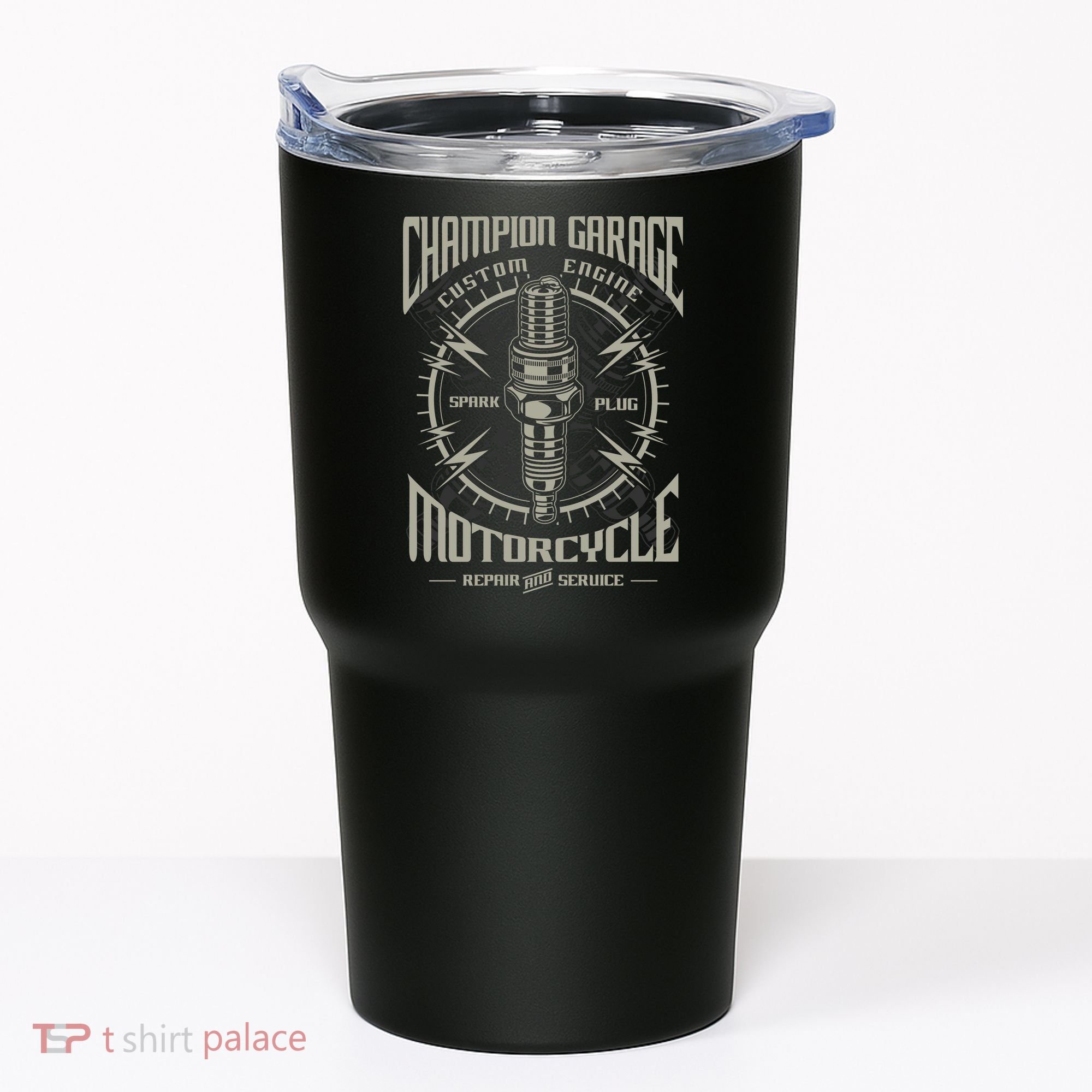 Champion Garage Motorcycle Tumbler