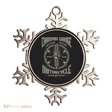 Champion Garage Motorcycle Ornament