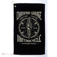 Champion Garage Motorcycle Golf Towel thumb 0