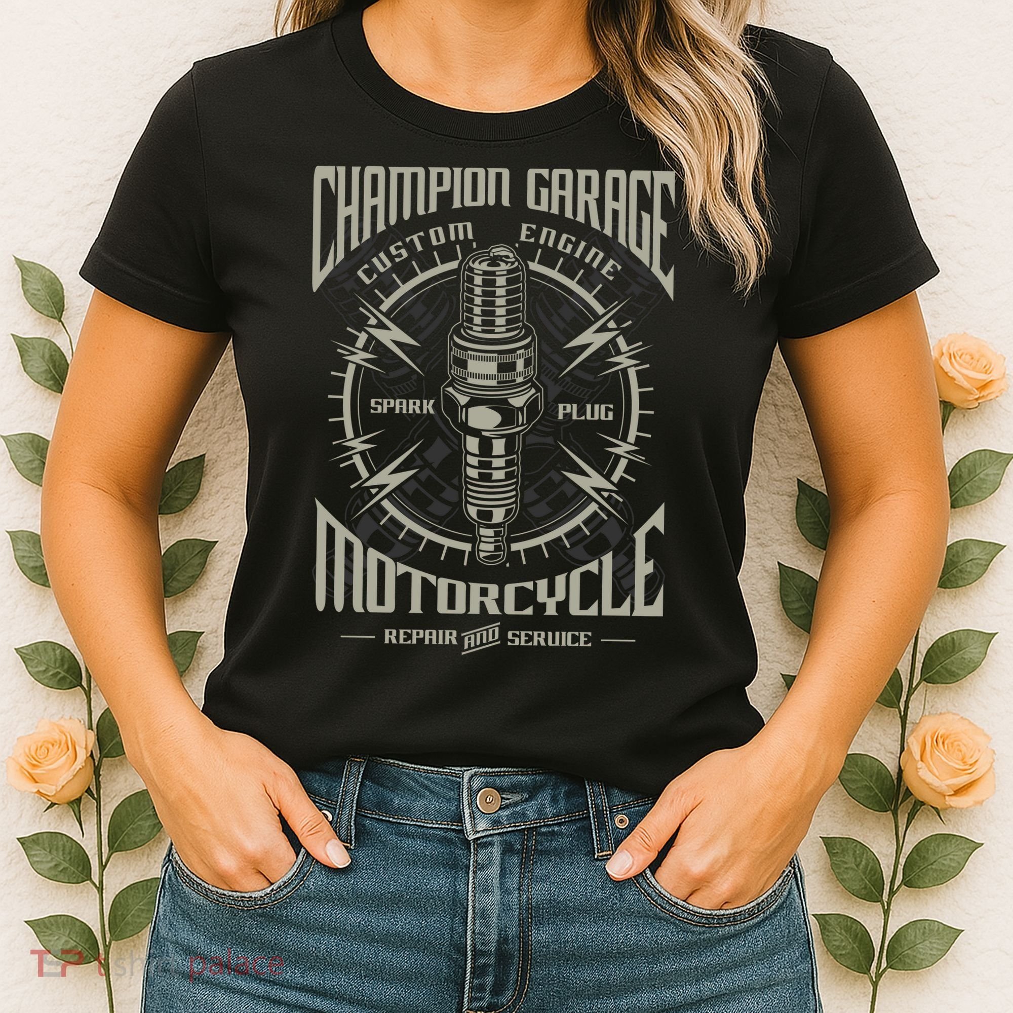 Champion Garage Motorcycle Women's T-Shirt