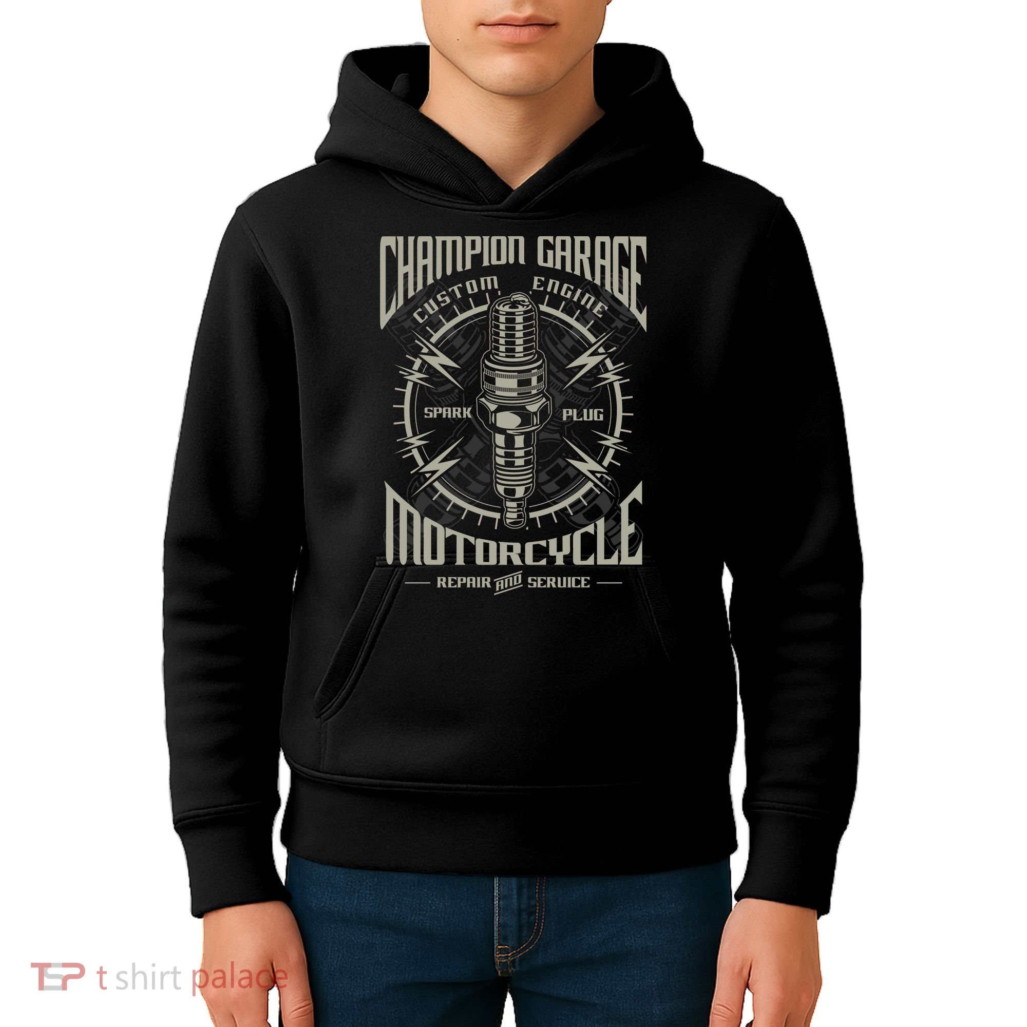 Champion Garage Motorcycle Kids Hoodie