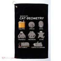 Cat Geometry Math Funny Cat Gifts For Cat Dad Cat Mom Golf Towel thumb 0