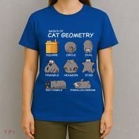 Cat Geometry Math Funny Cat Gifts For Cat Dad Cat Mom T-Shirt thumb 4