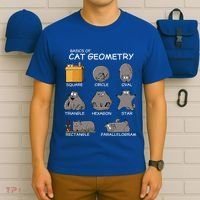 Cat Geometry Math Funny Cat Gifts For Cat Dad Cat Mom T-Shirt thumb 6