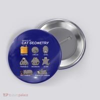 Cat Geometry Math Funny Cat Gifts For Cat Dad Cat Mom Button thumb 0