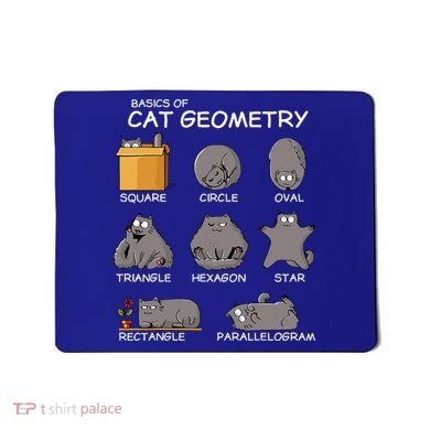 Cat Geometry Math Funny Cat Gifts For Cat Dad Cat Mom Mousepad