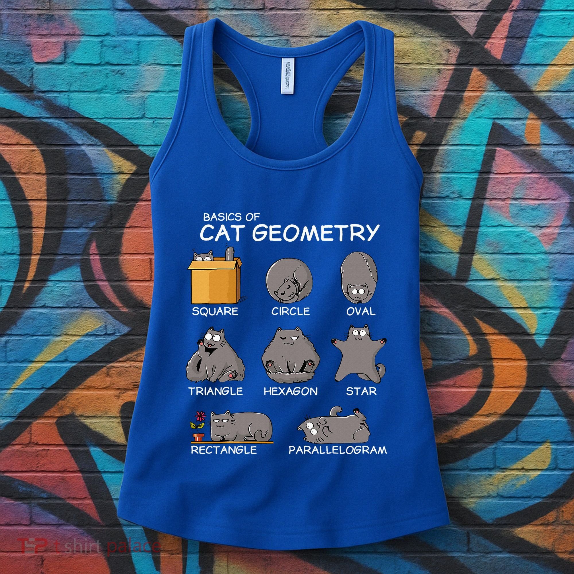 Cat Geometry Math Funny Cat Gifts For Cat Dad Cat Mom Women's Tank Top