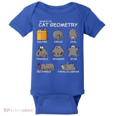 Cat Geometry Math Funny Cat Gifts For Cat Dad Cat Mom Baby Bodysuit