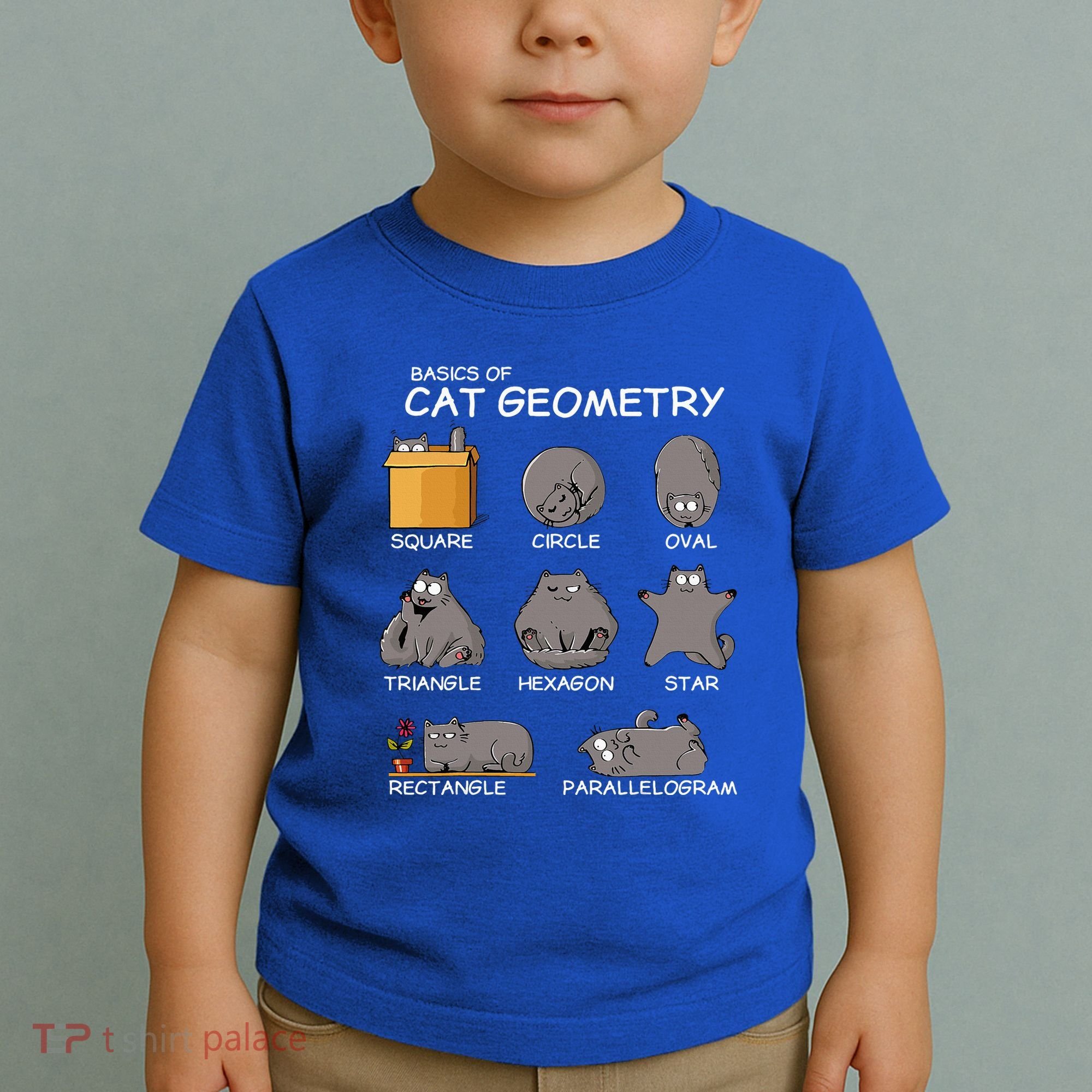 Cat Geometry Math Funny Cat Gifts For Cat Dad Cat Mom Toddler T-Shirt