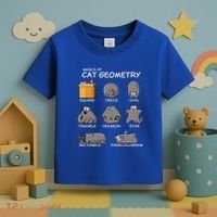 Cat Geometry Math Funny Cat Gifts For Cat Dad Cat Mom Toddler T-Shirt thumb 3
