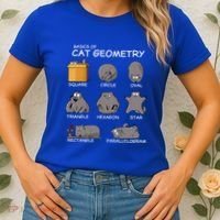 Cat Geometry Math Funny Cat Gifts For Cat Dad Cat Mom Women's T-Shirt thumb 2