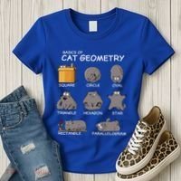 Cat Geometry Math Funny Cat Gifts For Cat Dad Cat Mom Women's T-Shirt thumb 3