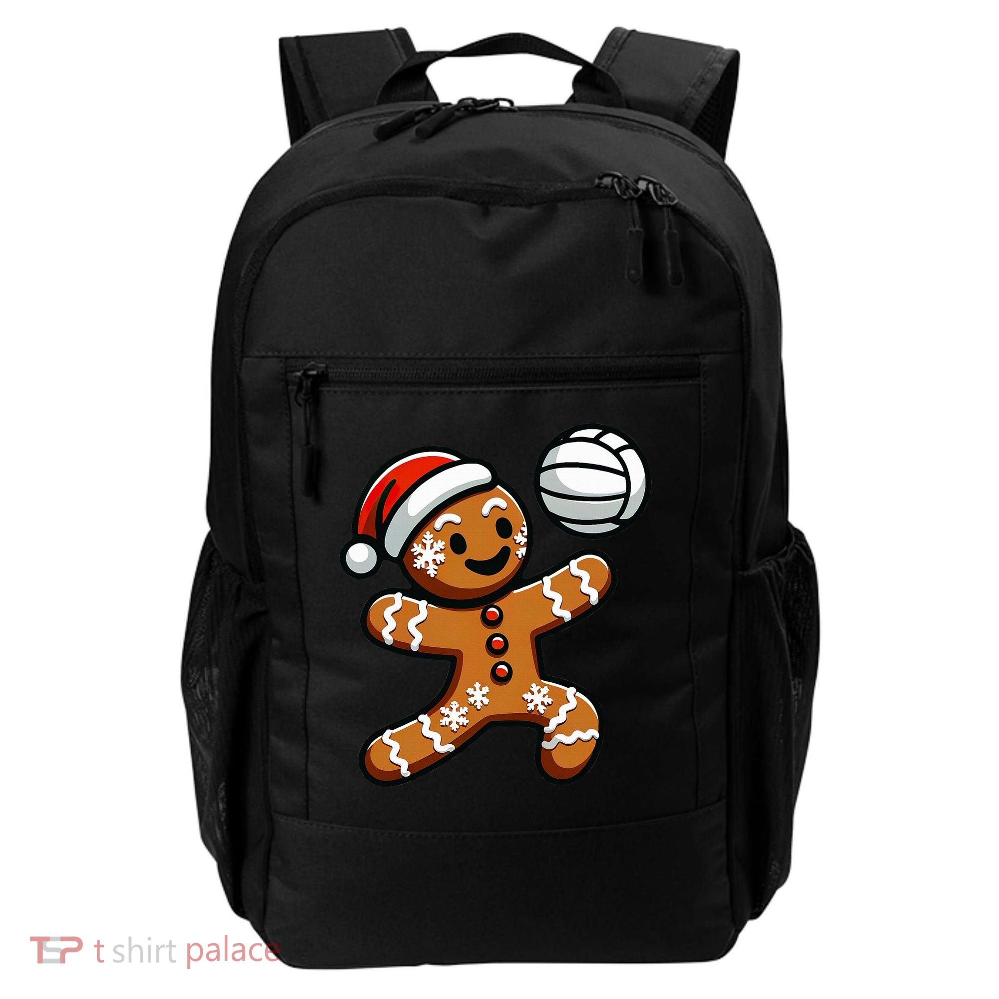 Cute Gingerbread Man Volleyball Christmas  Backpack