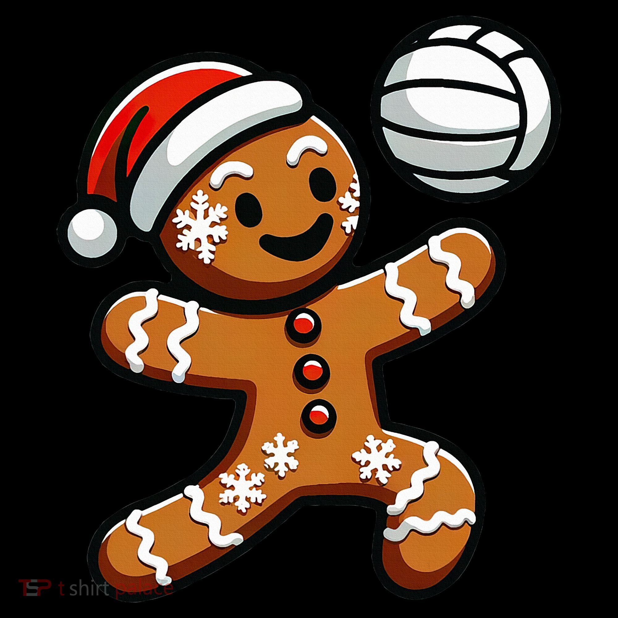 Cute Gingerbread Man Volleyball Christmas  Coffee Mug