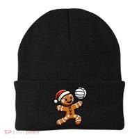 Cute Gingerbread Man Volleyball Christmas  Beanie thumb 0