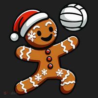 Cute Gingerbread Man Volleyball Christmas  Beanie thumb 2