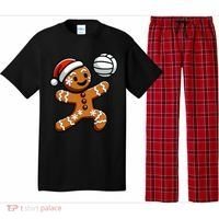 Cute Gingerbread Man Volleyball Christmas  Pajama Set thumb 0