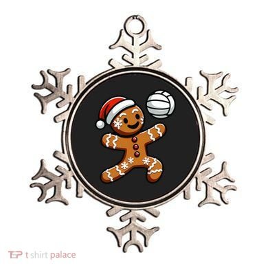 Cute Gingerbread Man Volleyball Christmas  Ornament