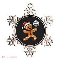 Cute Gingerbread Man Volleyball Christmas  Ornament thumb 0