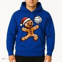 Cute Gingerbread Man Volleyball Christmas  Hoodie thumb 2