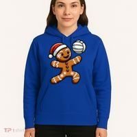 Cute Gingerbread Man Volleyball Christmas  Hoodie thumb 5