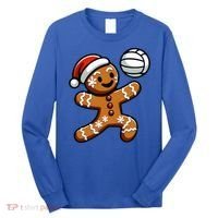 Cute Gingerbread Man Volleyball Christmas  Long Sleeve Shirt thumb 0