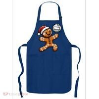 Cute Gingerbread Man Volleyball Christmas  Apron thumb 0