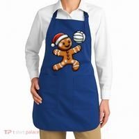 Cute Gingerbread Man Volleyball Christmas  Apron thumb 2