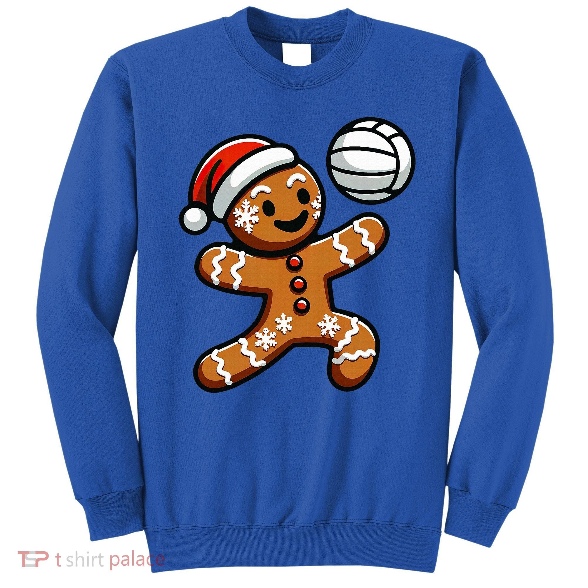 Cute Gingerbread Man Volleyball Christmas  Sweatshirt