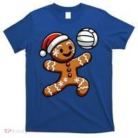Cute Gingerbread Man Volleyball Christmas  T-Shirt thumb 0