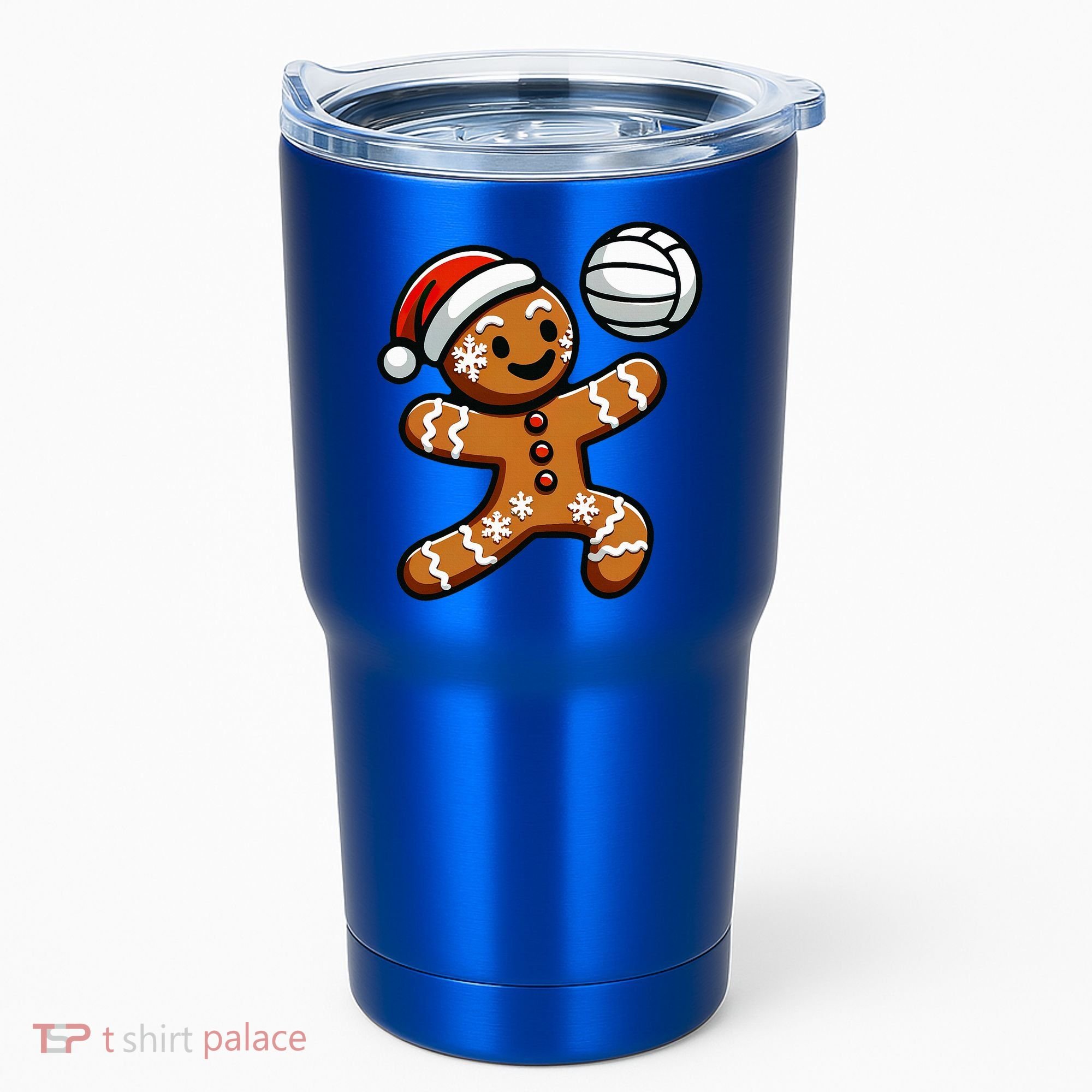Cute Gingerbread Man Volleyball Christmas  Tumbler