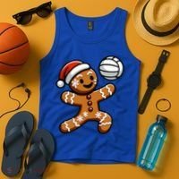 Cute Gingerbread Man Volleyball Christmas  Tank Top thumb 4