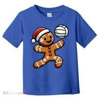 Cute Gingerbread Man Volleyball Christmas  Toddler T-Shirt thumb 0