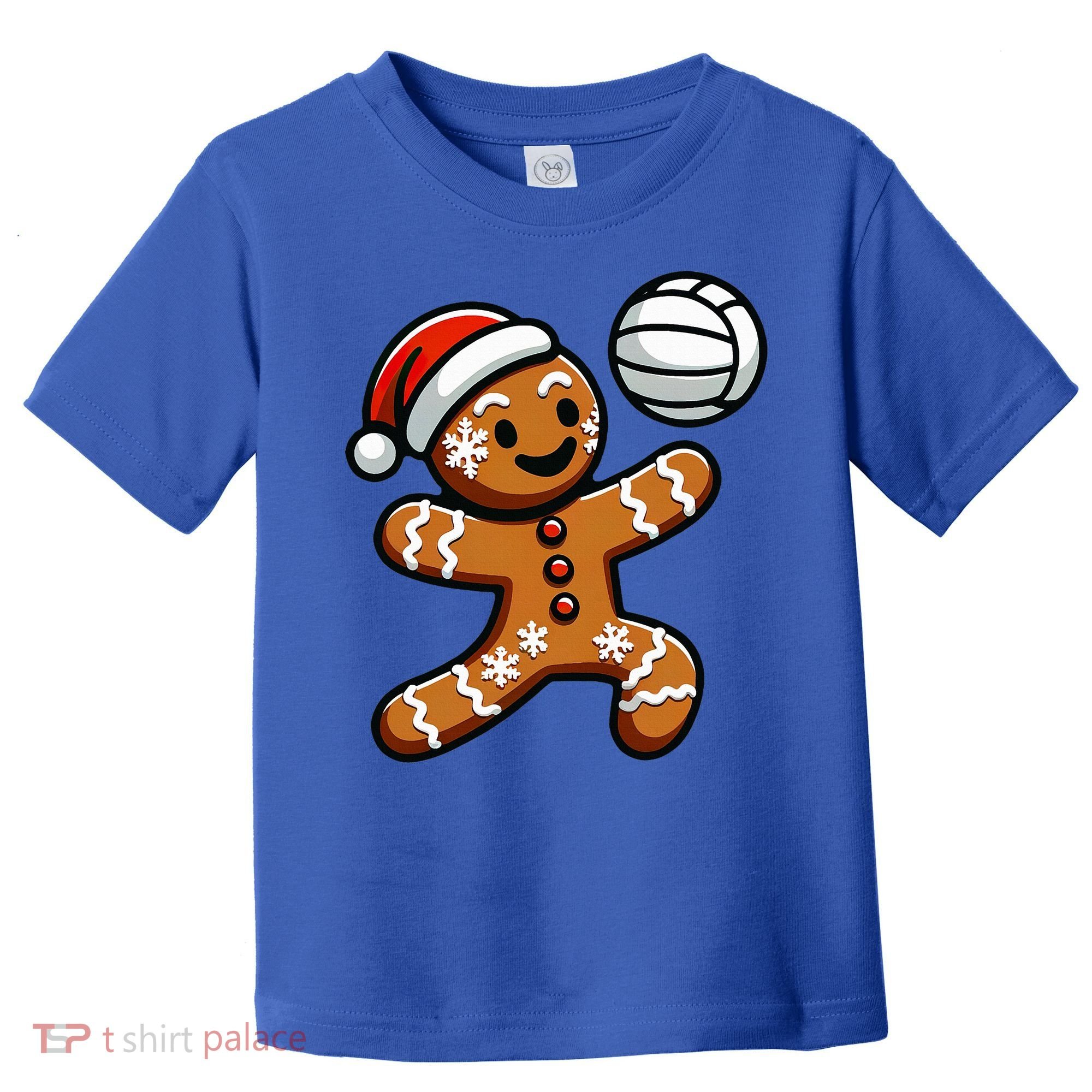 Cute Gingerbread Man Volleyball Christmas  Toddler T-Shirt