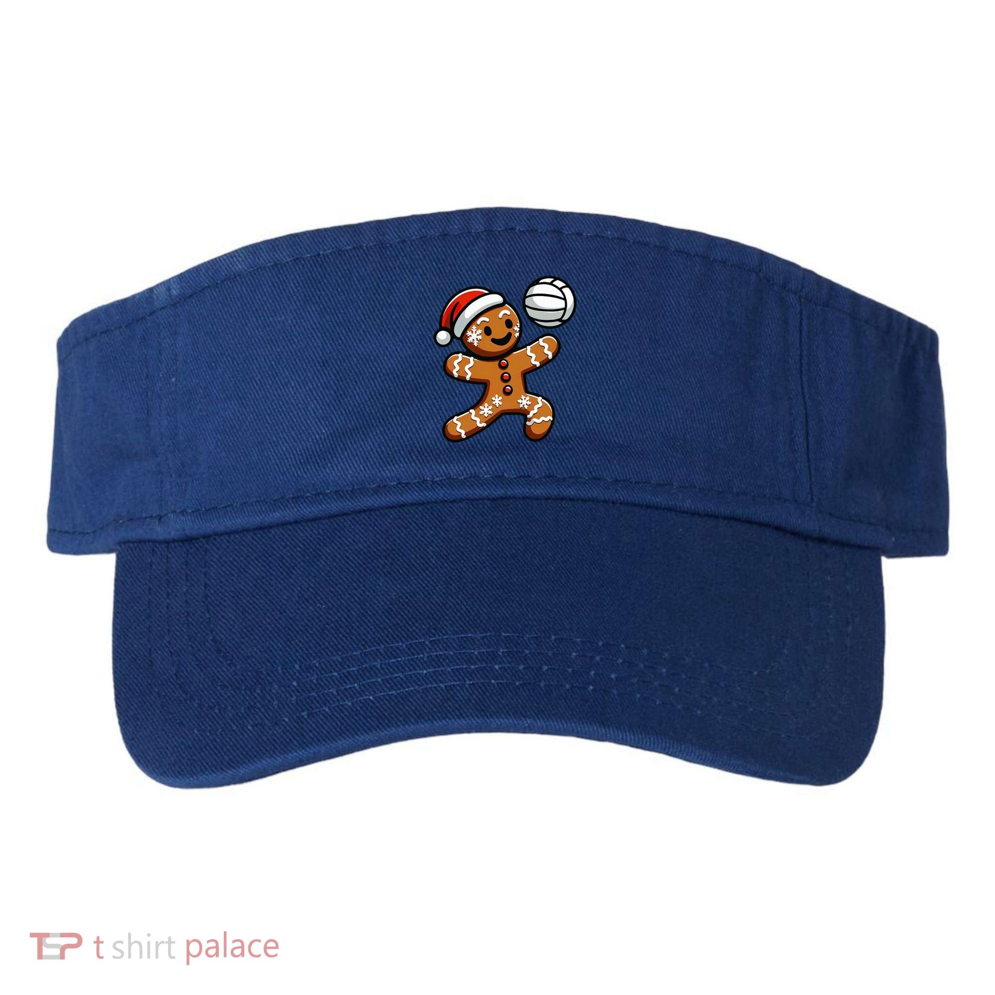 Cute Gingerbread Man Volleyball Christmas  Visor