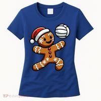 Cute Gingerbread Man Volleyball Christmas  Women's T-Shirt thumb 0