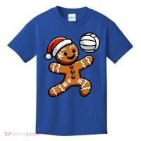 Cute Gingerbread Man Volleyball Christmas  Kids T-Shirt thumb 0