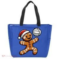 Cute Gingerbread Man Volleyball Christmas  Tote Bag thumb 0