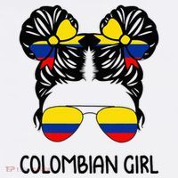 Colombian Girl Messy Hair Patriotic Colombia Pride T-Shirt thumb 7