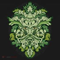 Celtic Green Man Pagan Irish Scottish Mythology God Doggie Tank thumb 4