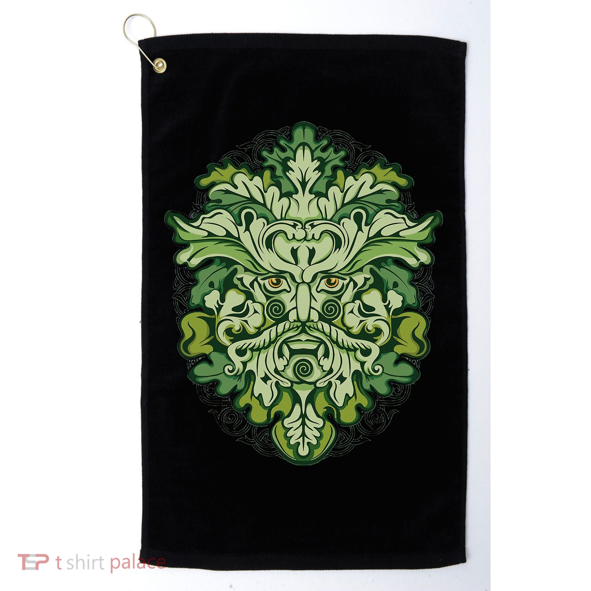 Celtic Green Man Pagan Irish Scottish Mythology God Golf Towel