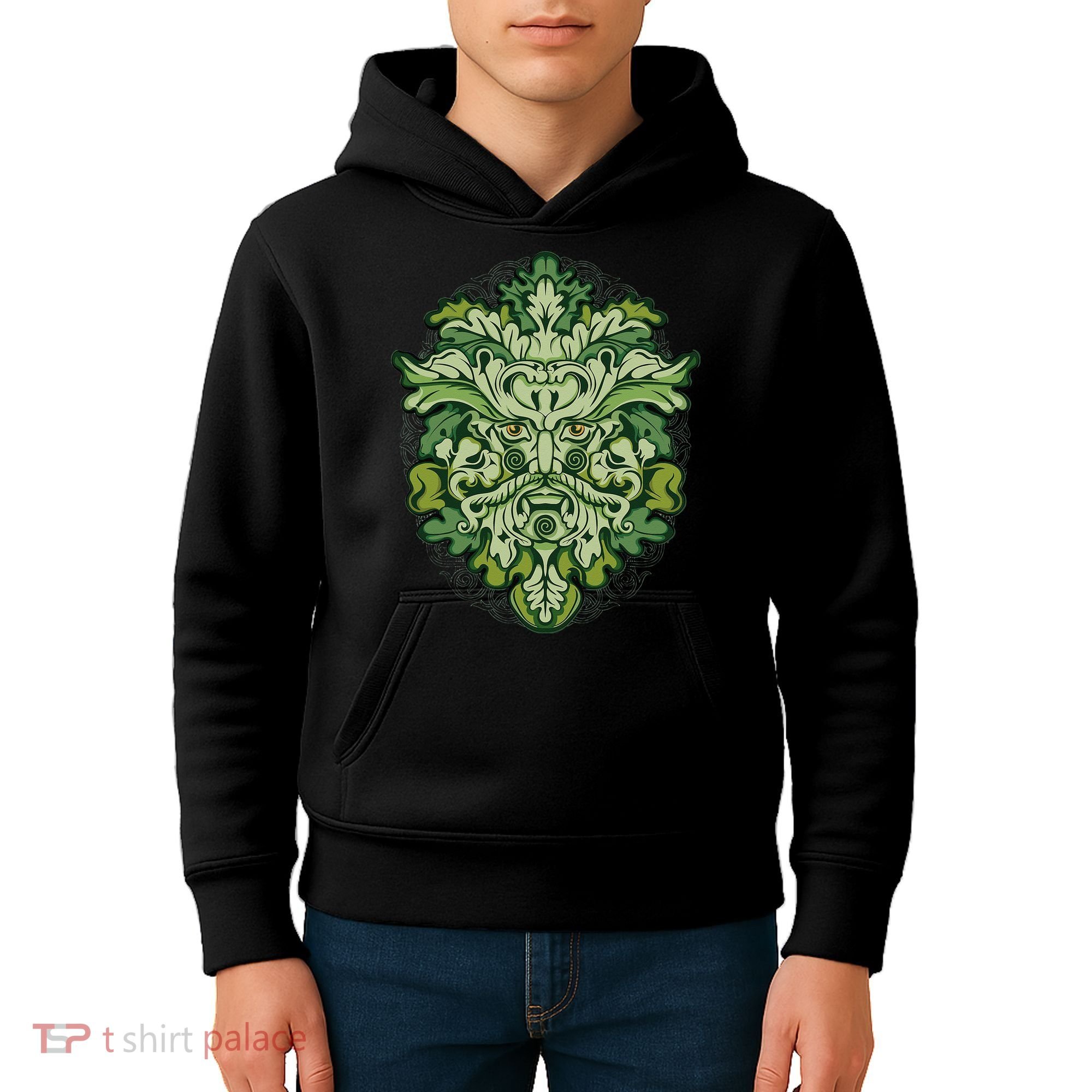 Celtic Green Man Pagan Irish Scottish Mythology God Kids Hoodie